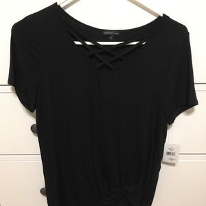 Miu Miu Black Tie Front shirt